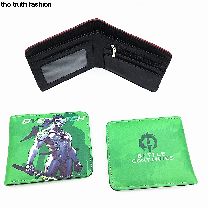 

the overwatch game Genji Tracer marca wallet two fold zipper OW game purse cion pocket for students