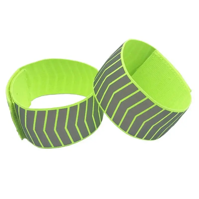 

Running Cycling Reflective Strips Warning Bike Safety Bicycle Bind Pants Hand Leg Strap Reflective Tape