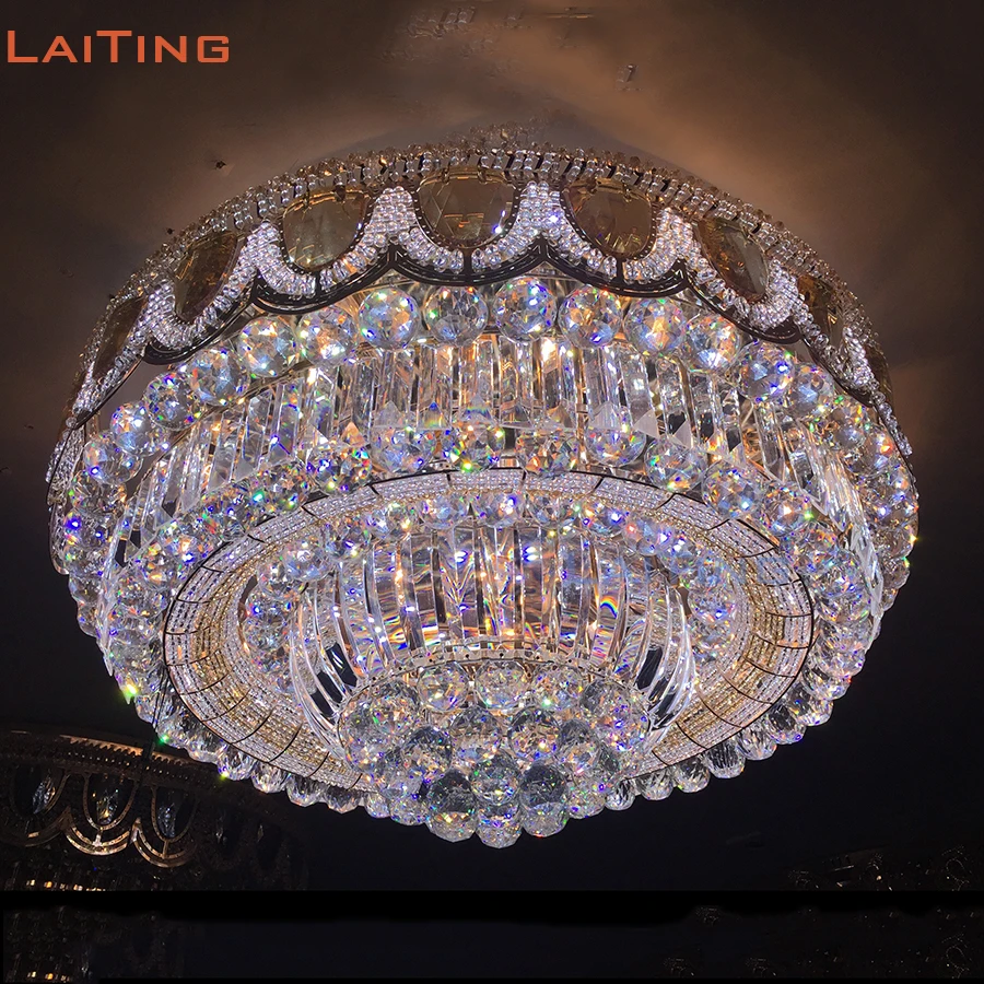 Fancy Ceiling Lights Promotion For Promotional Laiting Elegant Flush Mounted Ceiling Light Classic K9 Fancy Crystal For Bedroom Restaurant Lt 52087
