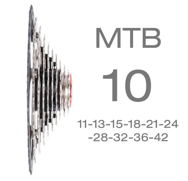 ZTTO 10 Speed Cassette MTB Bicycle Freewheel 11-42T Mountain Bike Bicycle Cassette Sprockets for Parts m590 m6000 m610 m675 m780