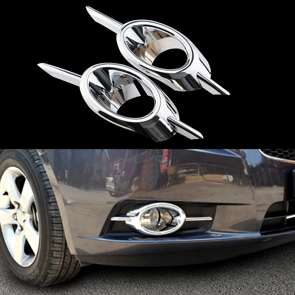 ABS Chrome Fog Lights Protective Cover Fog Lamps Decoration Covers