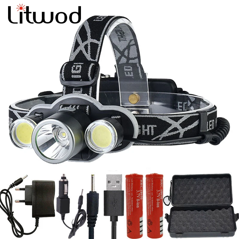 

Litwod Z30 2505 Led headlamp Headlight 10000LM waterproof Portable light head lamp XM-T6 flashlight Torch For Fishing lantern