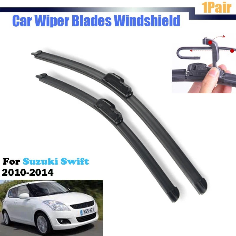Car Front Window Wiper Blades 2Pcs Auto Soft Rubber Windshield