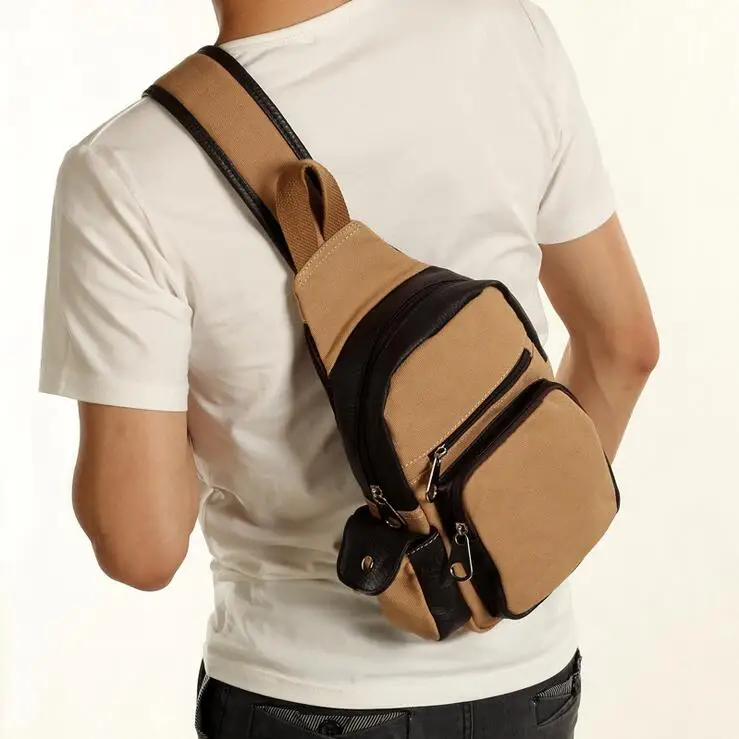 

Canvas Men Shoulder Bag Chest bags Travel Bags Ipad Crossbody Bag