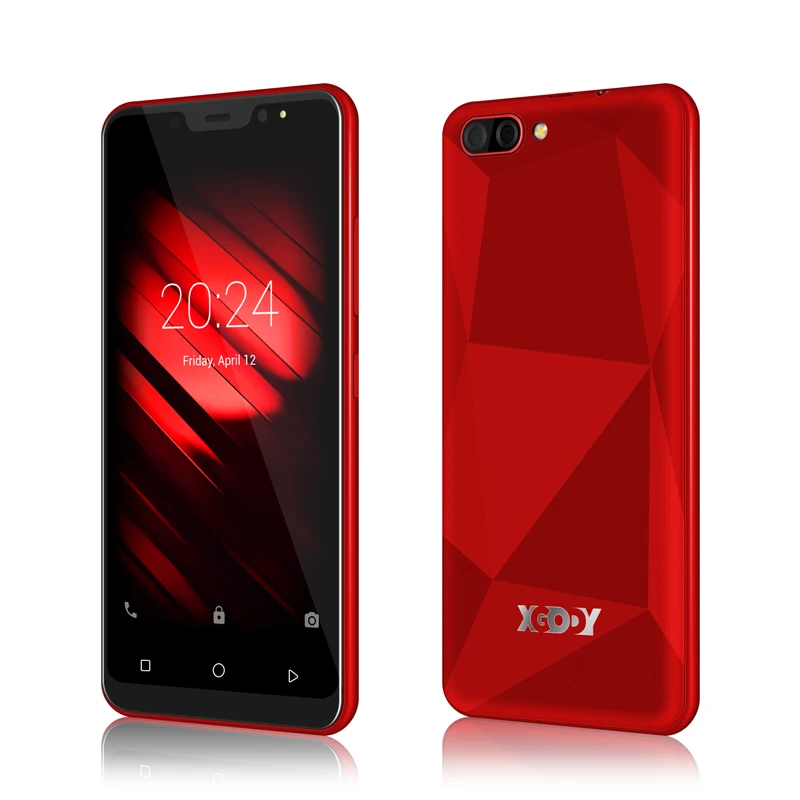 XGODY X27 Face ID Smartphone Android 9.0 1GB 16GB MTK6580 Quad Core 5 Inch 3G Dual Sim 5MP Camera GPS Mobile Phone 3D Back Cover