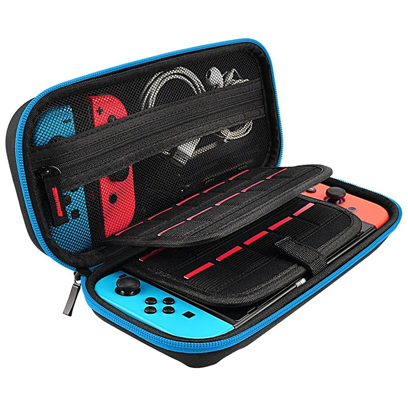 

Bolsa para Nintendo Switch Storgage bolsa doble compartimentos tarjeta de juego a Boxer paquete interruptor Host bolsa protectora