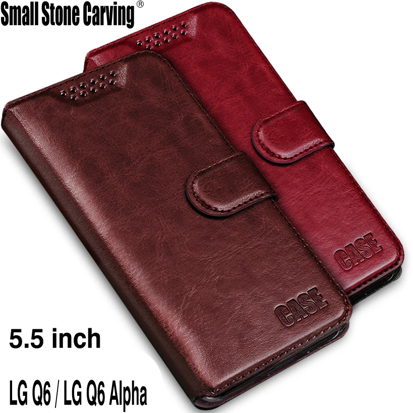 

For LG Q6 5.5" case TPU inner + PU leather Phone Case flip Back Cover For LG Alpha Q6 Q6A M700 Slim Soft Silicone Bag