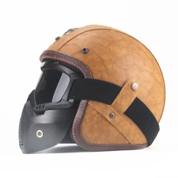 

Motorcycle Helmet Retro Professional Eyewear Mask Vintage Open Face Mask Cross Helmet Eyewear