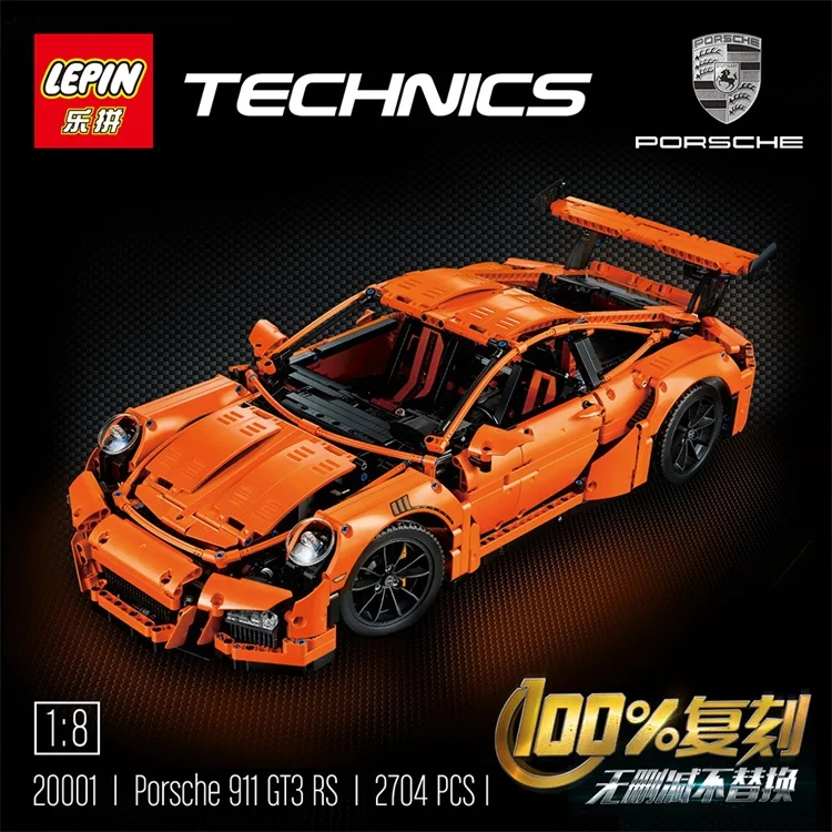 Porsche GT3 2704Pcs-LEPIN-20001-Technic-font-b-Porsche-b-font-font-b-911-b-font-GT3RS-Model