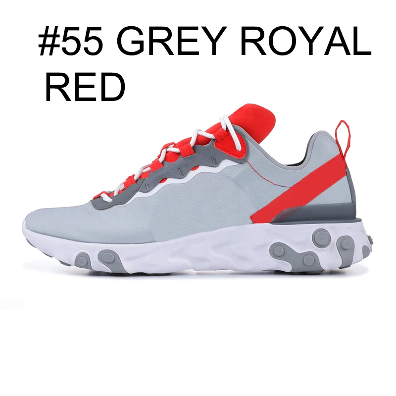 react element 87 55 Кроссовки для мужчин и женщин, антрацит, светильник, кость, тройной, черный, белый, красный, ORBIT, кроссовки, спортивные кроссовки - Цвет: Picture 6