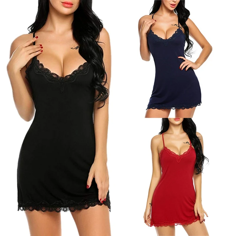 WEIXINBUY 2019 прозрачный Baby Doll Экзотическая одежда комбинация платье Для женщин