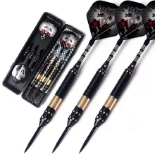 Cuesoul Профессиональный Сталь Совет Дартс 23/25/27 г 162 мм латунь бочки с Dart Перелёты и дарт вала черный