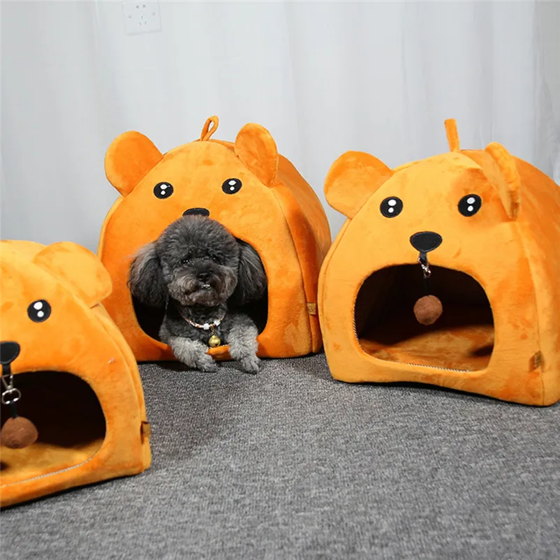 Супер мило собака кровать щенок лежанки для животных складной щенки cat house Питомник Гнездо кровать с коврик pet travel кровать pet дом O22 # N