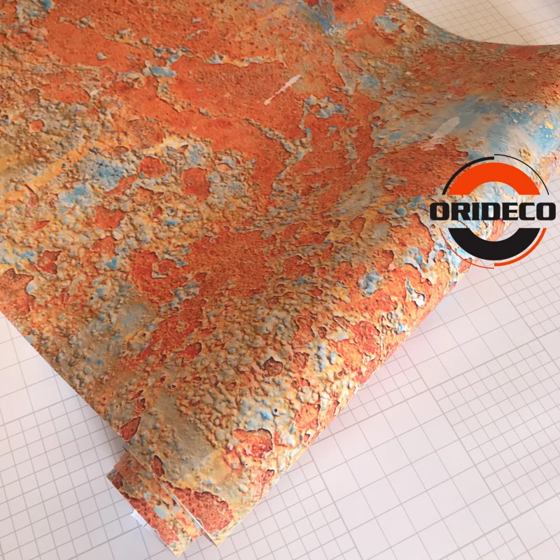 orange rust camo vinyl wrapping 4