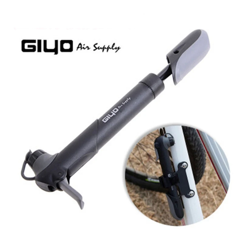 

GIYO GP-04S bicycle mini air pump mountain city bike inflator barometer pressure gauge portable high pressure F/A valve GP-61S