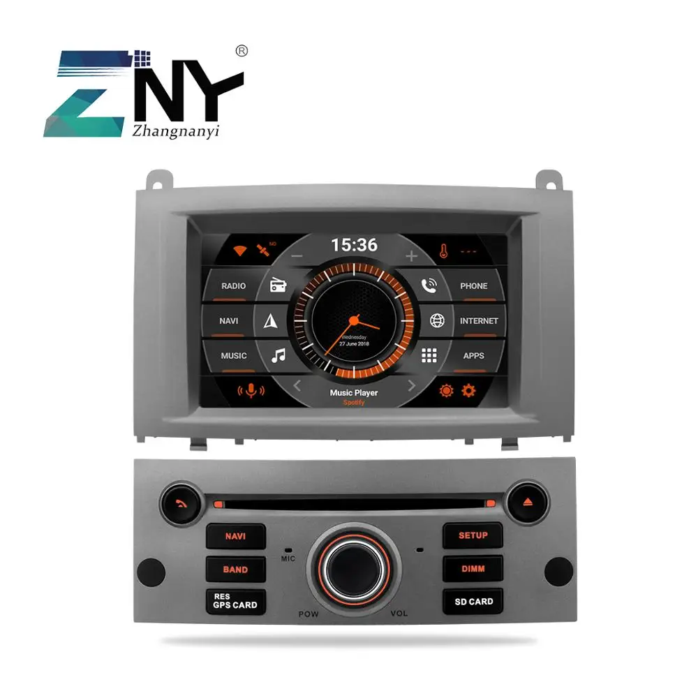7 Android 9 0 font b Car b font DVD For Peugeot 407 2004 2010 Auto