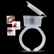 160 pc пластиковый раскладушка кольцо для пигментов чашки колпачки пигмент для микроблейдинга чернильные чашки с крышкой Полупостоянный макияж аксессуары