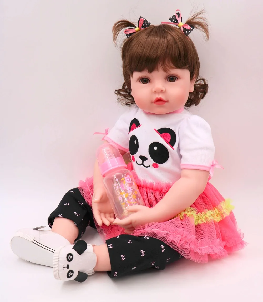 

61cm high quality soft Silicone vinyl adorable Lifelike toddler Baby Bonecas girl bebe princess reborn doll for kids best gift