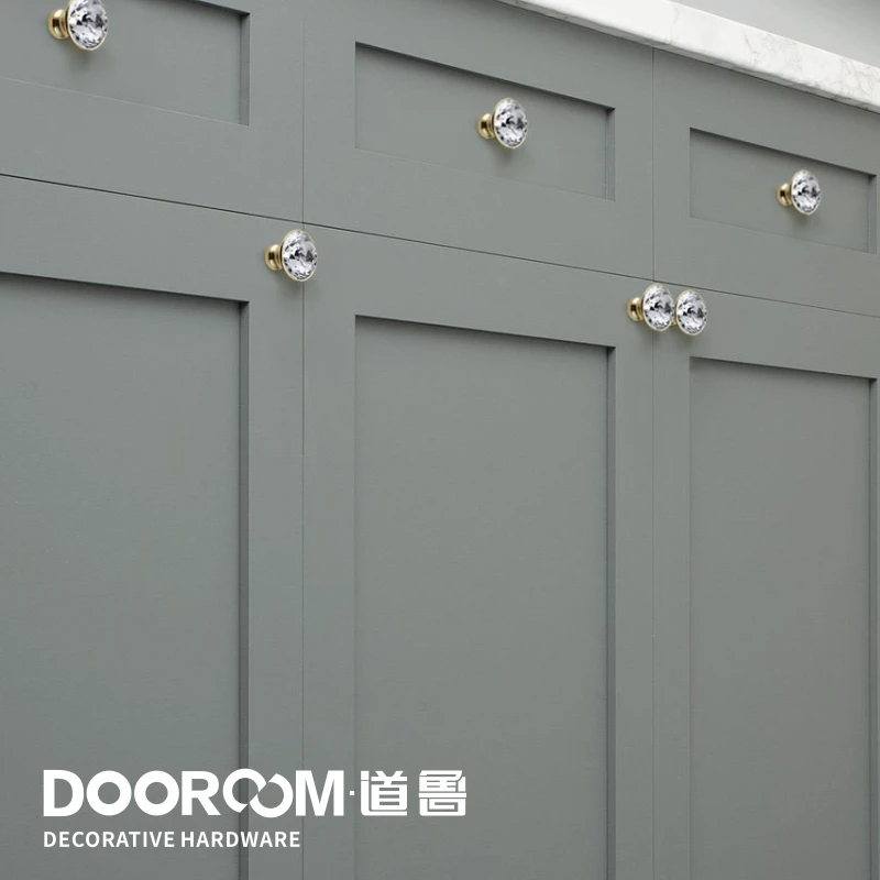 Dooroom латунные мебельные ручки Хрустальный шкаф комод дверь ящик для обуви тянет