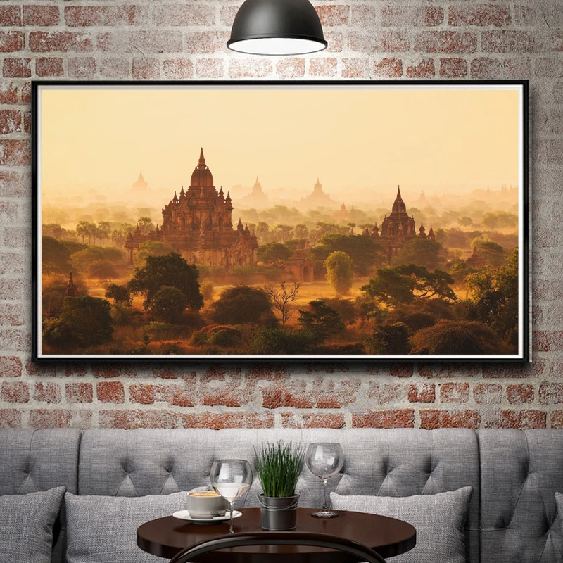 

Artwork Landscape Oil Painting Myanmar Burma Art Silk Poster Print Home Wall Decor 11x20 16x29 20x36 Inches Free Shipping