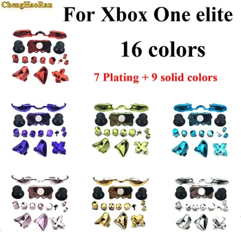 

Solid Bumper Triggers Buttons Replacement Plastic & Chrome Full Set D-pad LB RB LT RT ABXY Button For Xbox One Elite Controller