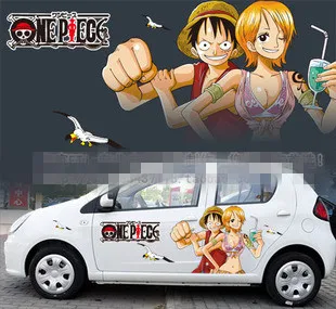 New Hot Anime Car Stickers Anime Stickers One Piece On Aliexpress