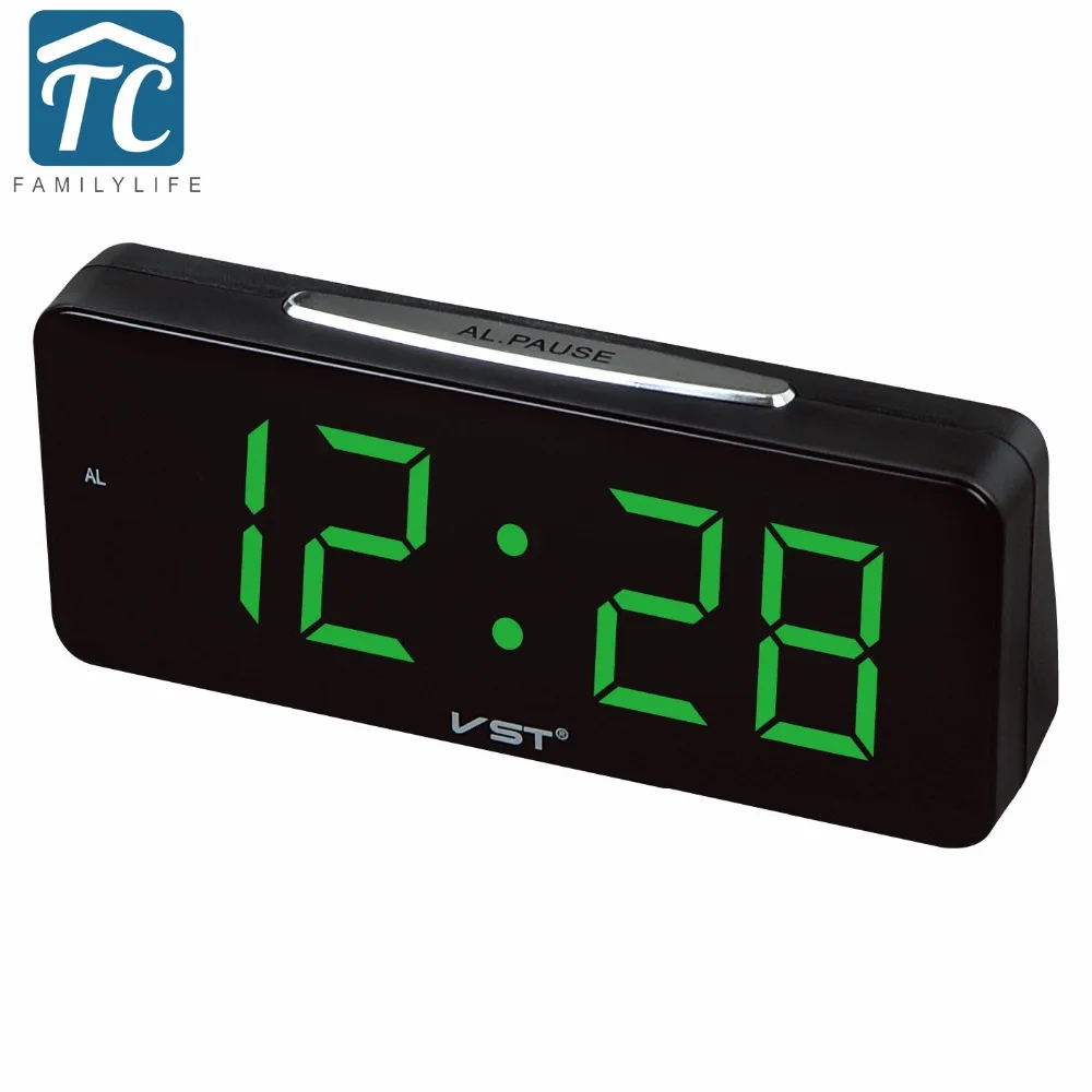 LED Grote Cijfers Elektronische Desktop Klok Digitale LED Wekker AC