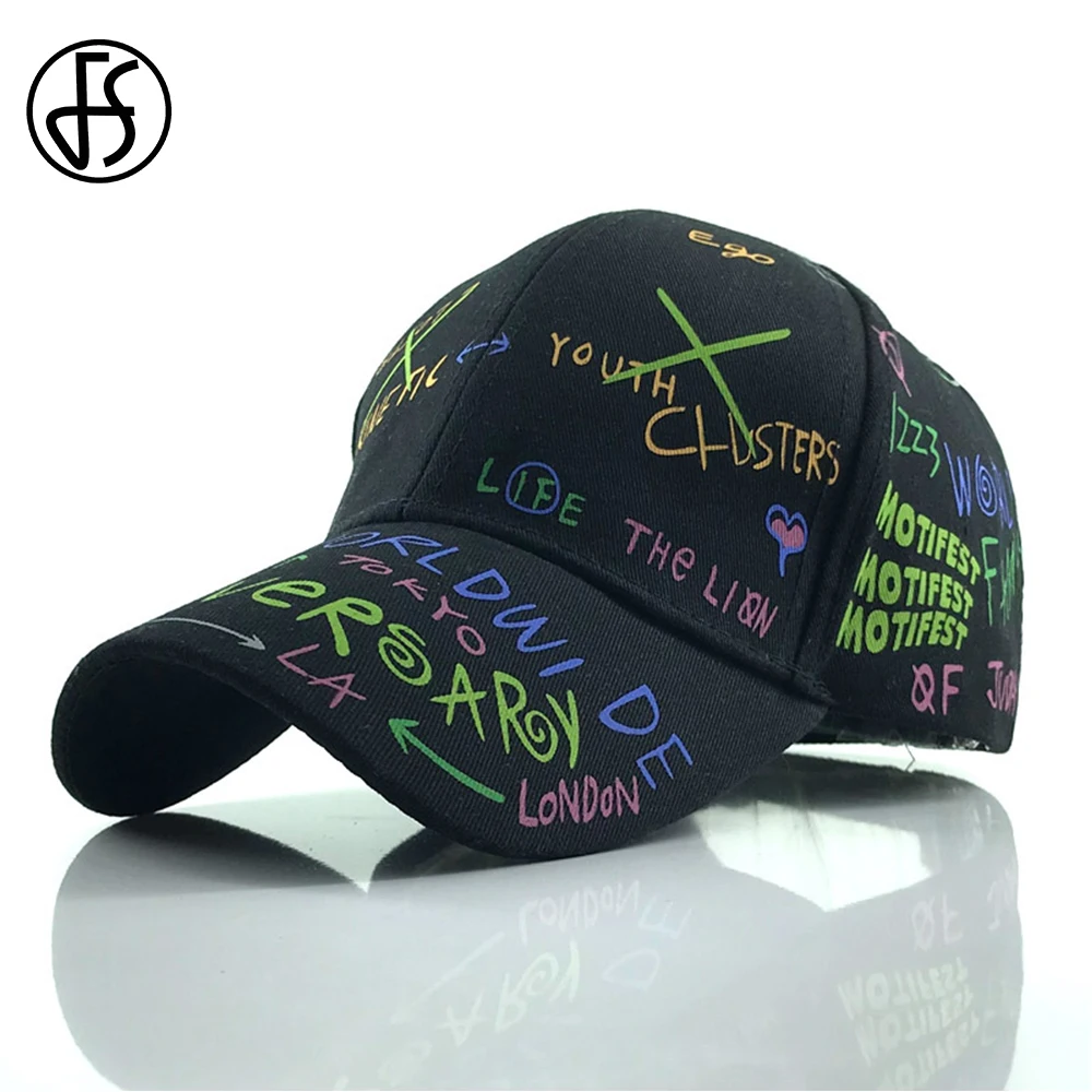 FS корейский стиль Snapback спортивная хип-хоп кепка с буквенным принтом белая модная уличная Кепка для мужчин и женщин бейсбольная кепка s