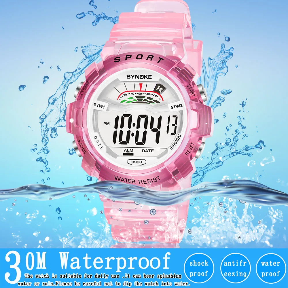 

New Kids Colorful Watch LED Digital Wrist Watches for Boy Girl saat Calendar 30M Water Resistant Alarm Children Stopwatch Gift
