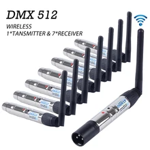 DMX512 Wireless Transmitter Receiver Lighting Controller 2.4G ISM Communication Distance 300M for Stage PAR Party Lighting DMX
