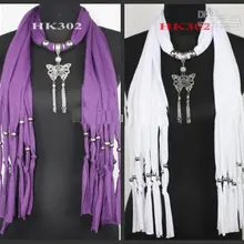 Бесплатно новое ожерелье шарф бабочка кулон кисточкой ювелирные изделия ожерелья шарф с украшениями бесплатно