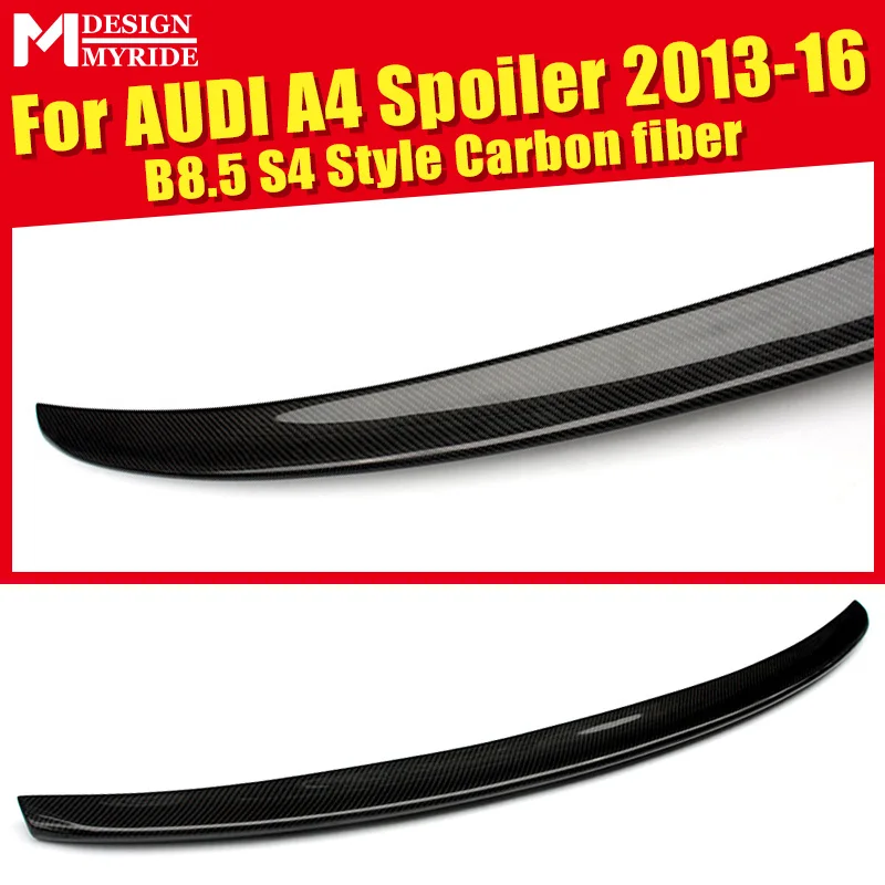 

For Audi A4 A4A A4Q High-quality Carbon Rear Spoiler B8.5 S4 Style Coupe Carbon Fiber Rear Spoiler Tail Rear Trunk Wing 2013-16
