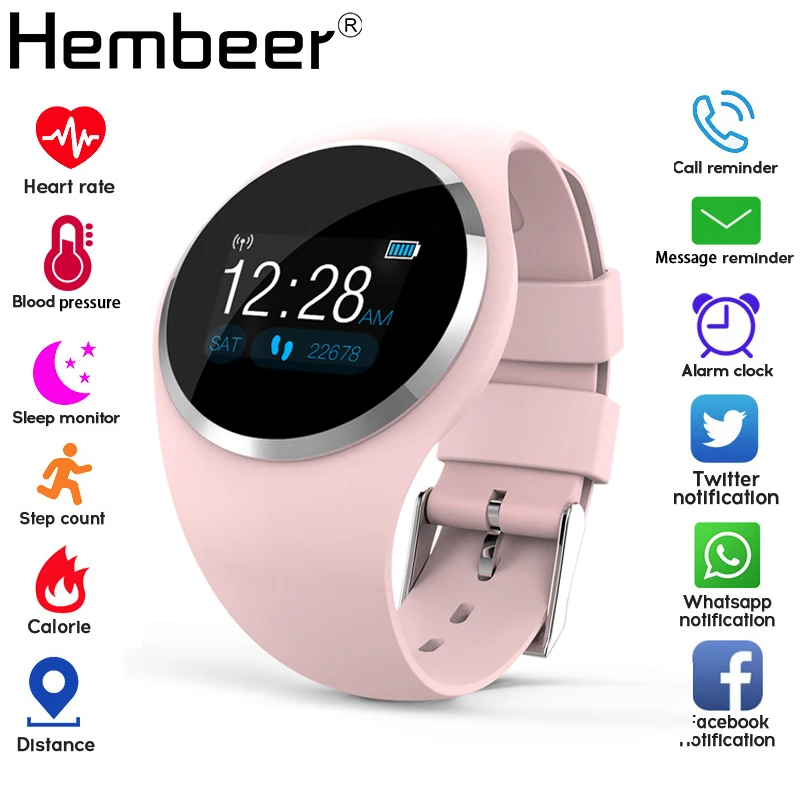 Bluetooth спортивные часы цветные умные часы с сенсорным экраном с кровяным давлением часы фитнес трекер круглые часы для iOS Android