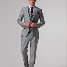 Белые костюмы Мужская шаль воротник смокинг жениха slim fit шерсть