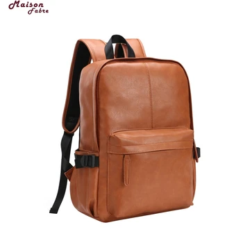 

Maison Fabre School Backpack Bag For College Simple Design Men Casual Daypacks Men Leather Backpacks