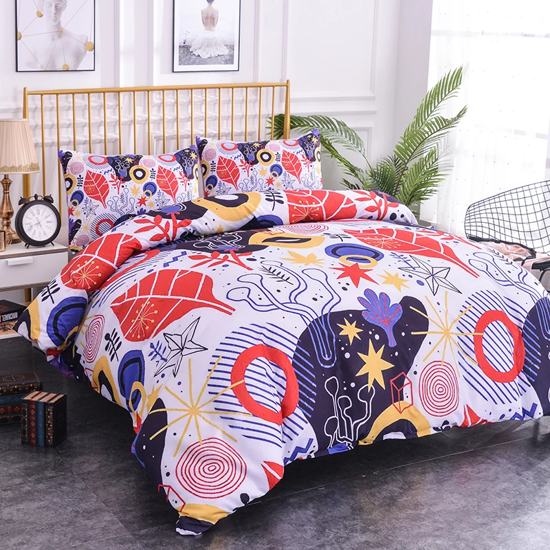 

ZEIMON Home Textiles Bedding set Cartoon Styles Comforter Bedclothes Duvet Cover Pillowcase Queen Size Room Decoration