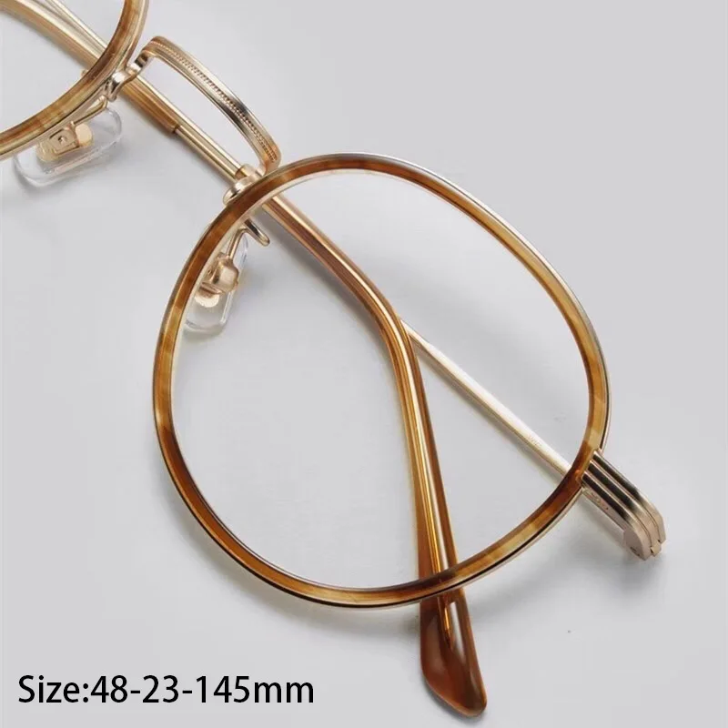 

Acetate Vintage Round Glasses Frame Men Women Metal Retro Clear Optical Eyeglasses Myopia Prescription Spectacle Frames Eyewear