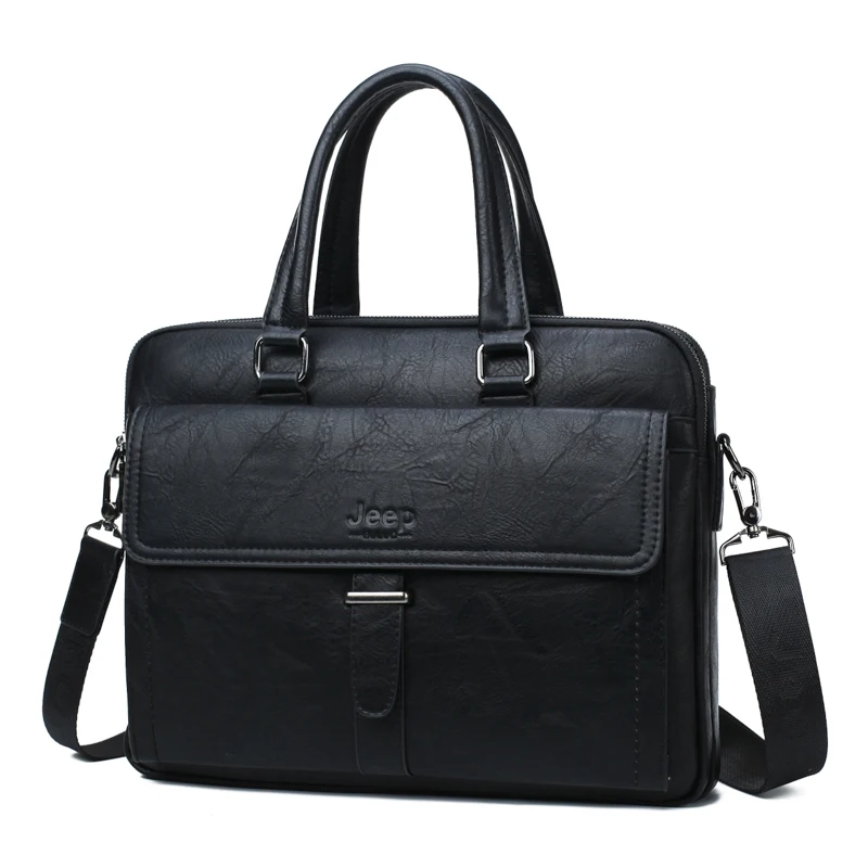 BULUOJEEP мужской портфель сумка Кожаные Офисные Сумки для 13,3 дюймового ноутбука Бизнес Сумки 2 шт набор Сумки вместительные сумки мужские