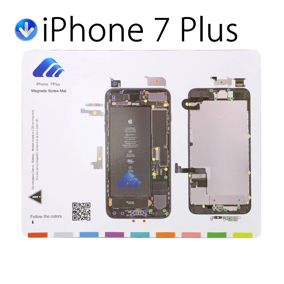 11 шт. Магнитный винт коврик для iPhone 4, 4S, 5, 5c, 5S, 6,6 Plus, 6s, 6s Plus, 7,7 Plus Профессиональный направляющий коврик Инструменты для ремонта мобильных телефонов