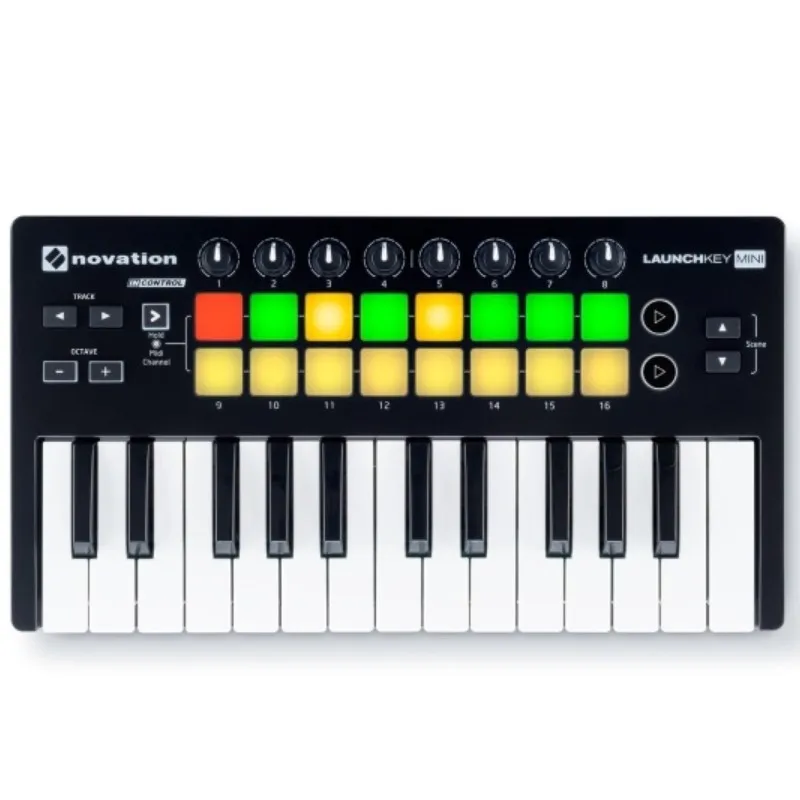 

Novation Launchkey Mini MK2 MKII portable 25-key USB Ableton Live Lite MIDI Keyboard Controller sensitive drum pads DJ stage