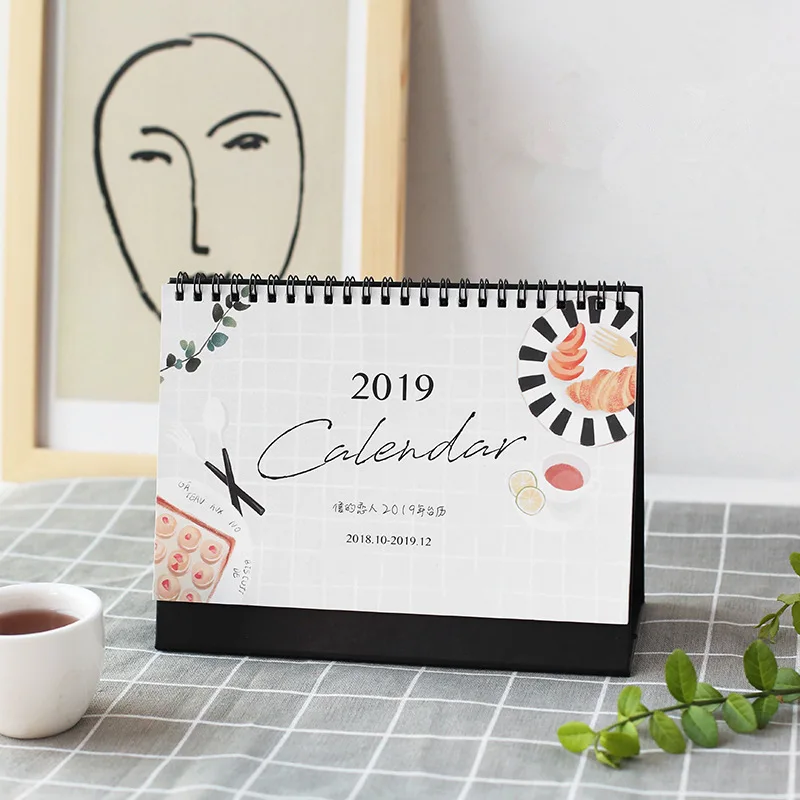 

"Beautiful Day" 1pc 2019 Table Desk Calendar School Working Scheduler Monthly Planner Agenda Memo