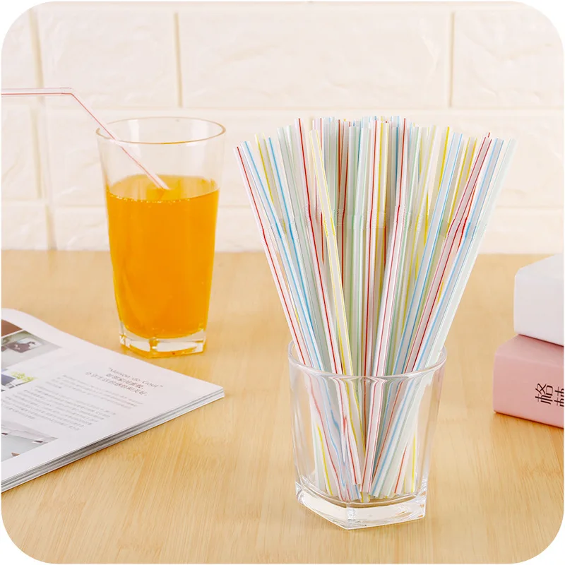 

80PCS Curved Plastic Drinking Straw Cocktail Lounge Wedding Birthday Party Special Drinking Straws Environmentally Friendly