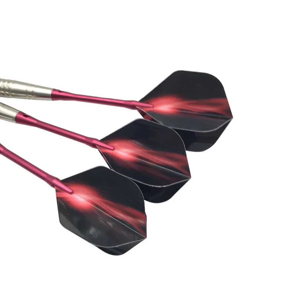 Yernea Professional Darts New 3Pcs Steel Pointed Darts 22g Standard Hard Steel Tip Dart Red  Aluminum Dart Shafts Flight