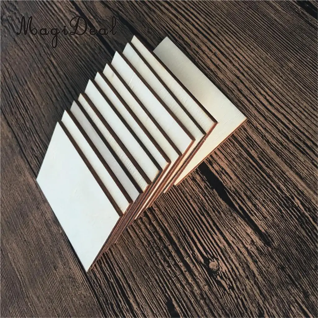 20pcs High Quality 7x4.9cm Blank Plywood Wood Business Card Wooden Name Card Unfinished Wood Plaque Shapes Sign DIY Decor Crafts