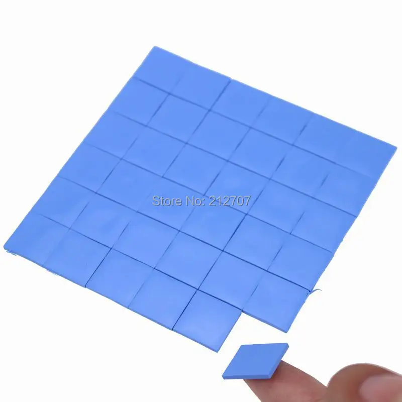 

75pcs Set 15X15x2mm Blue Conduction Heatsink Thermal Paste Compounds Pad Pads