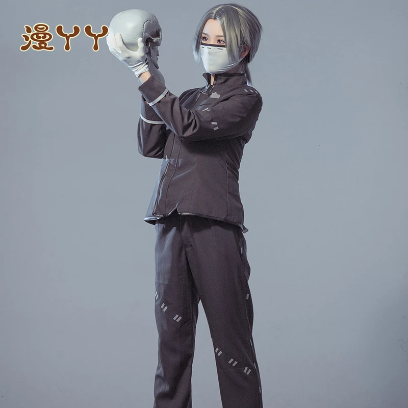 Fame Identity V Cosplay Costume Okuribito Uniform Suit Unisex Man Female 4in1 Top+Pants+Gloves+Mask