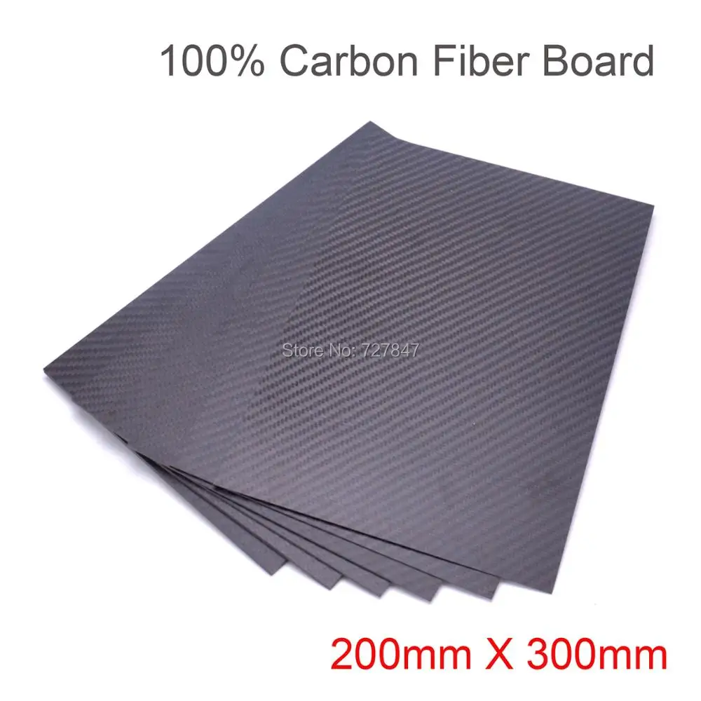 Труба из углеродистого волокна 3K полностью из углеродного волокна, 200 мм X 300 мм 0,5/1/1,5/2/3/4/5 мм толщина Реальные углеродного волокна плиты Панель листы высокой композитной твердости RC