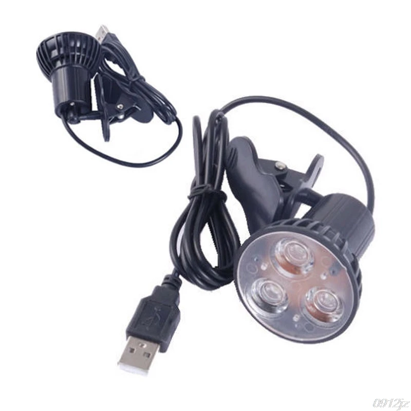 

USB 3 LED Clamping Clip Light Bulb Lamp for Desktop Notebook PC Laptop Reading 4XFD