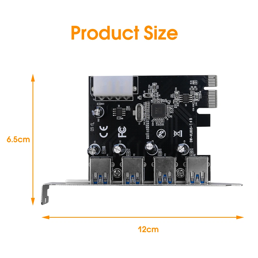 Kebidumei 4-портовый USB 3,0 расширения PCI-e карта PCI express PCIe USB 3,0 hub адаптер 4-портовый USB 3 0 PCI e PCIe PCI express 1x