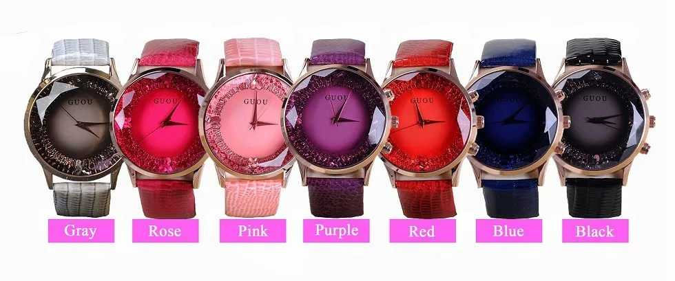 7 цветов,, Роскошные, часы с большим циферблатом, Для женщин Наручные часы из натуральной кожи женская обувь часы Для женщин Стразы часы модные часы
